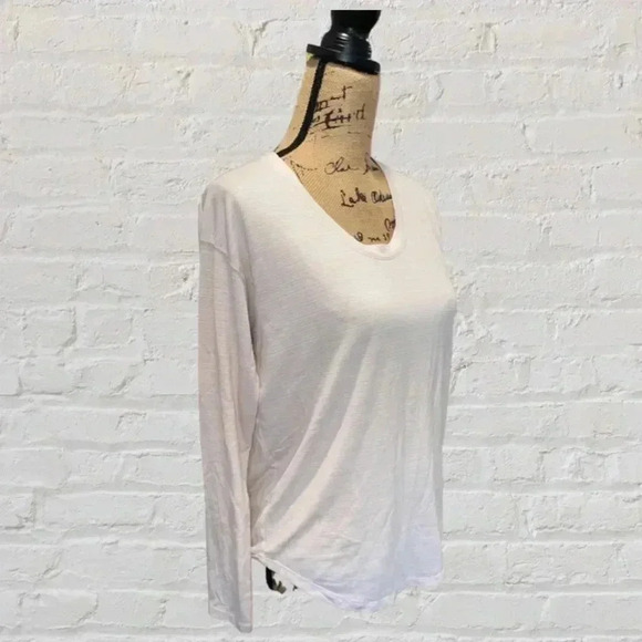 Athleta Pink and White Striped Long Sleeve - Picture 4 of 5